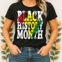 Black History Month Map Of Africa Women's T-Shirt thumb 2