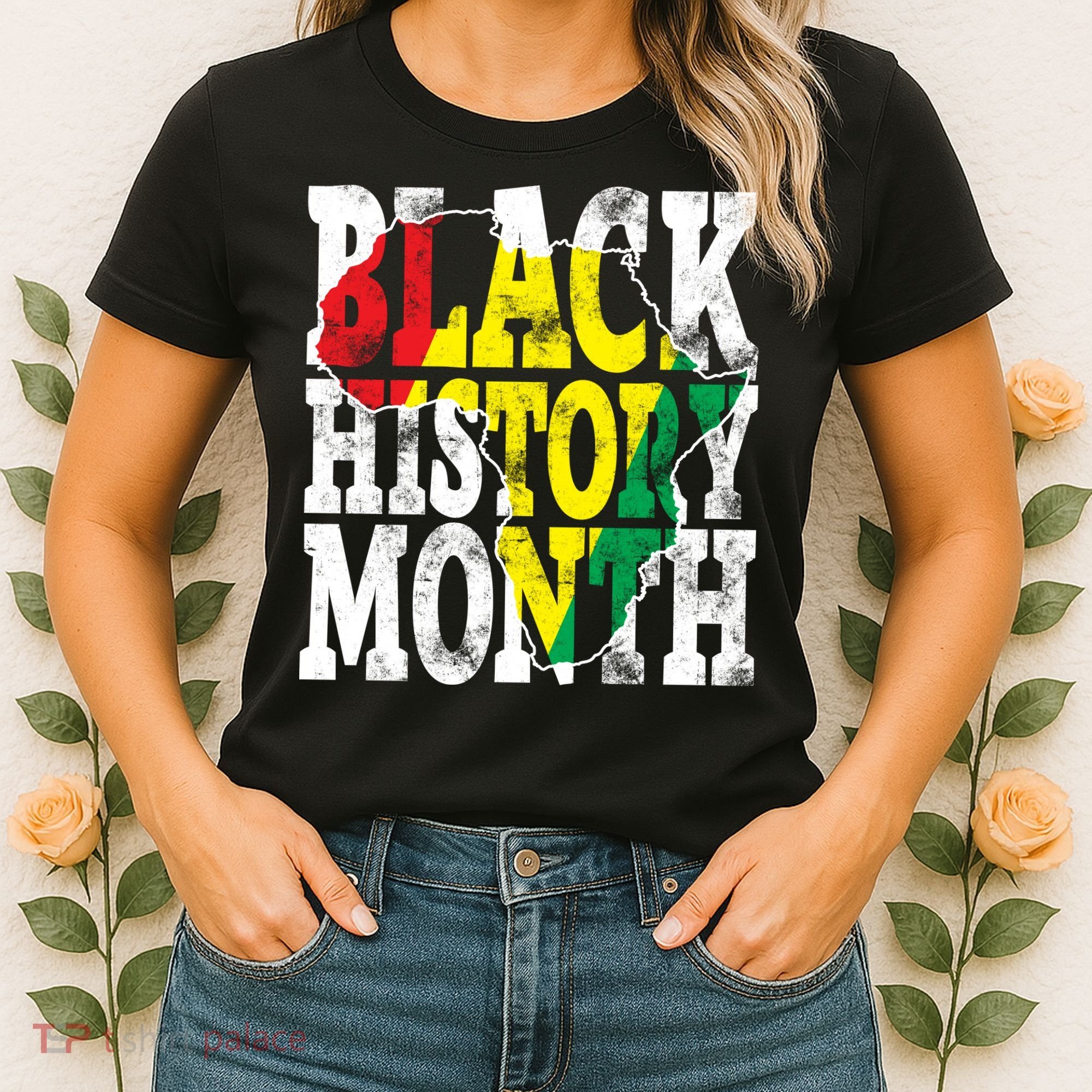Black History Month Map Of Africa Women's T-Shirt