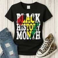 Black History Month Map Of Africa Women's T-Shirt thumb 3