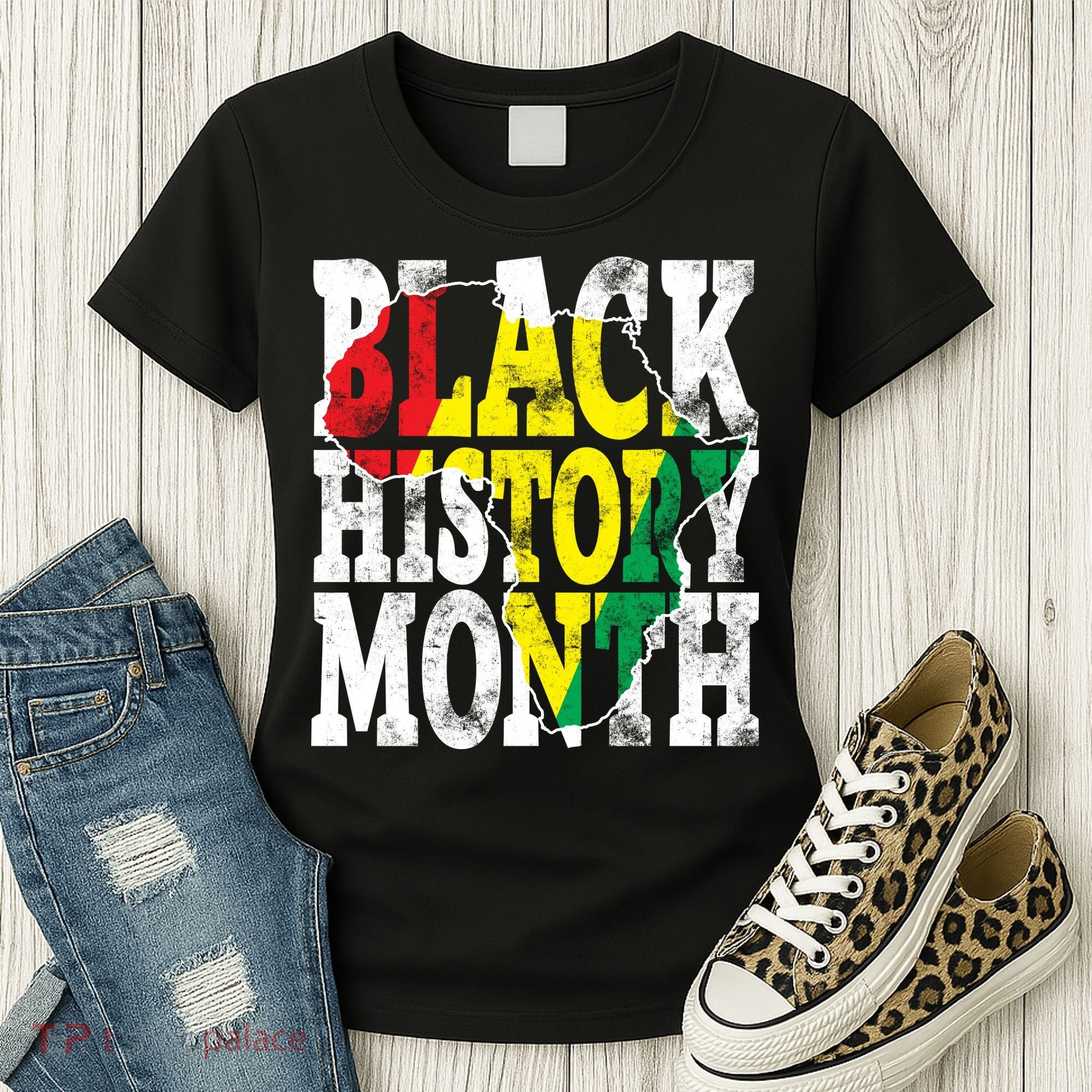 Black History Month Map Of Africa Women's T-Shirt