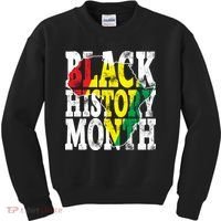 Black History Month Map Of Africa Kids Sweatshirt thumb 0