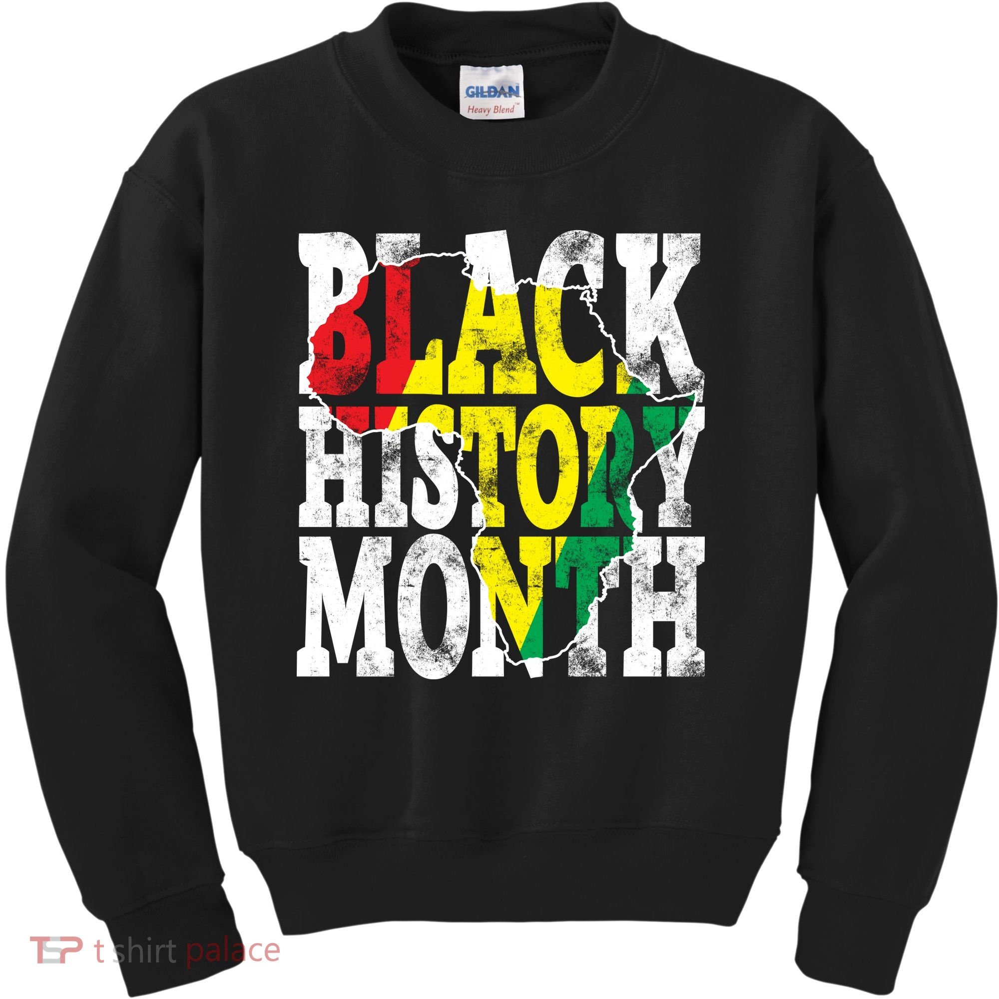 Black History Month Map Of Africa Kids Sweatshirt
