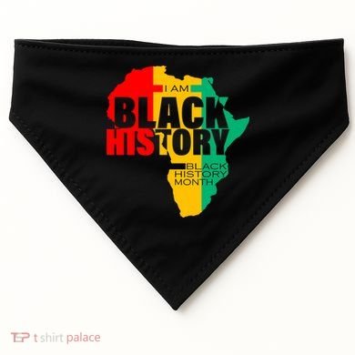 Black History Month Map Of Africa BHM USA-Made Doggie Bandana