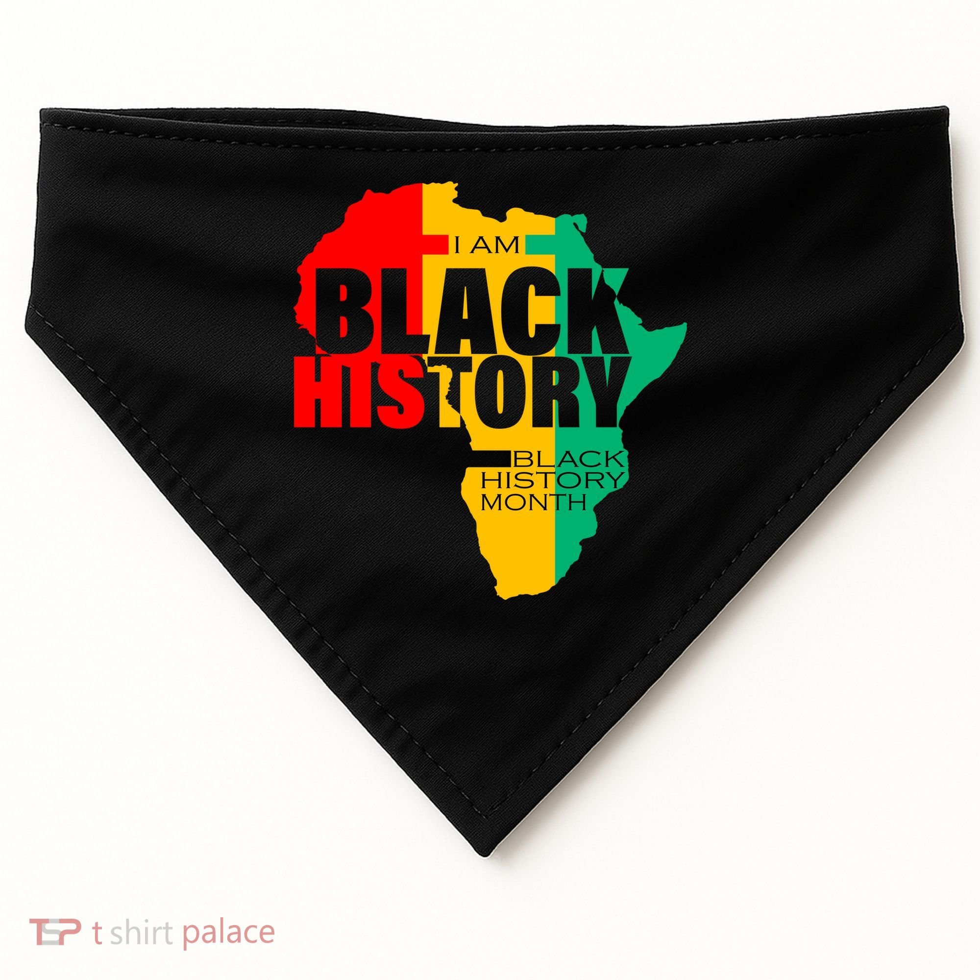 Black History Month Map Of Africa BHM USA-Made Doggie Bandana