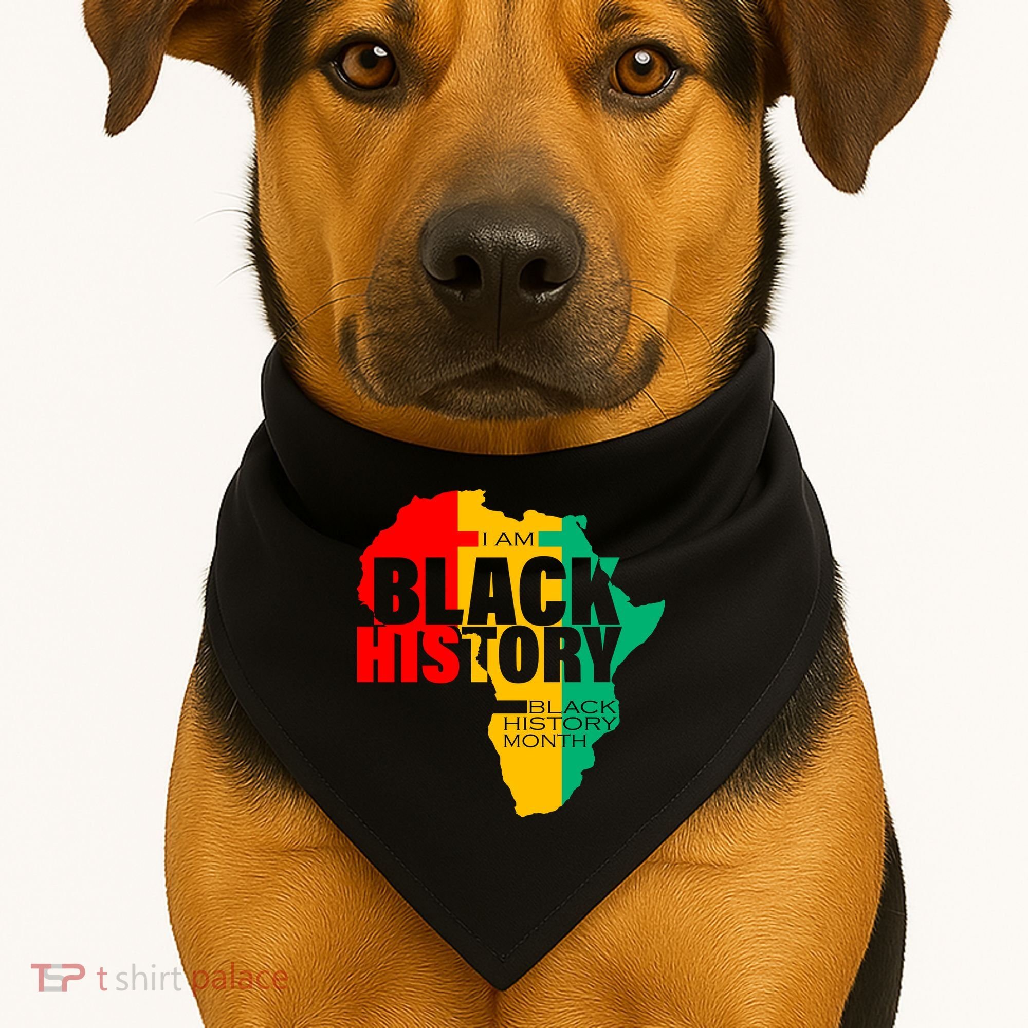 Black History Month Map Of Africa BHM USA-Made Doggie Bandana