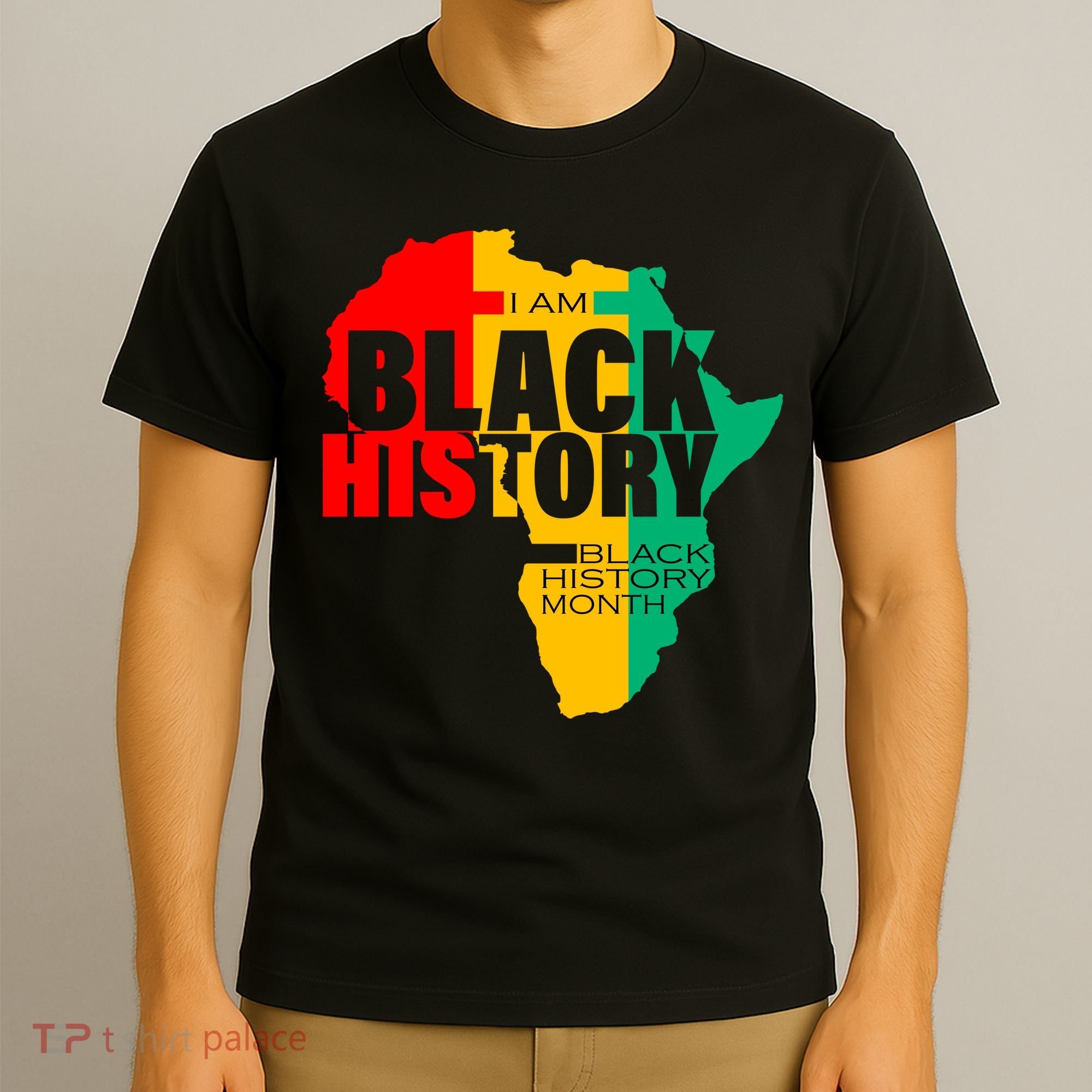 Black History Month Map Of Africa BHM T-Shirt