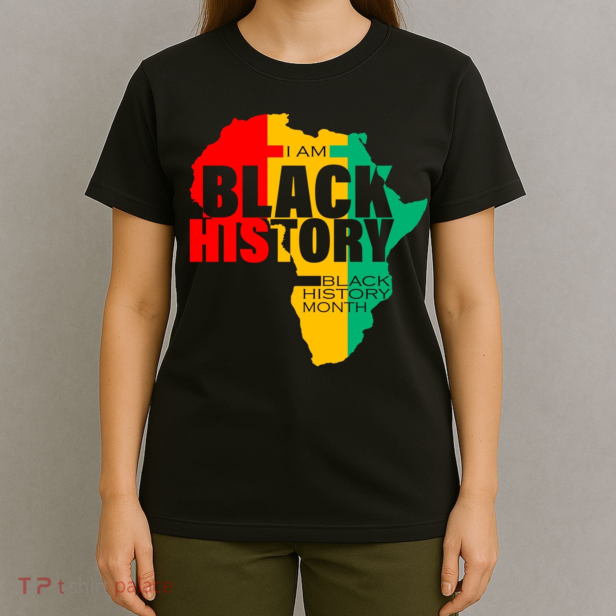 Black History Month Map Of Africa BHM T-Shirt