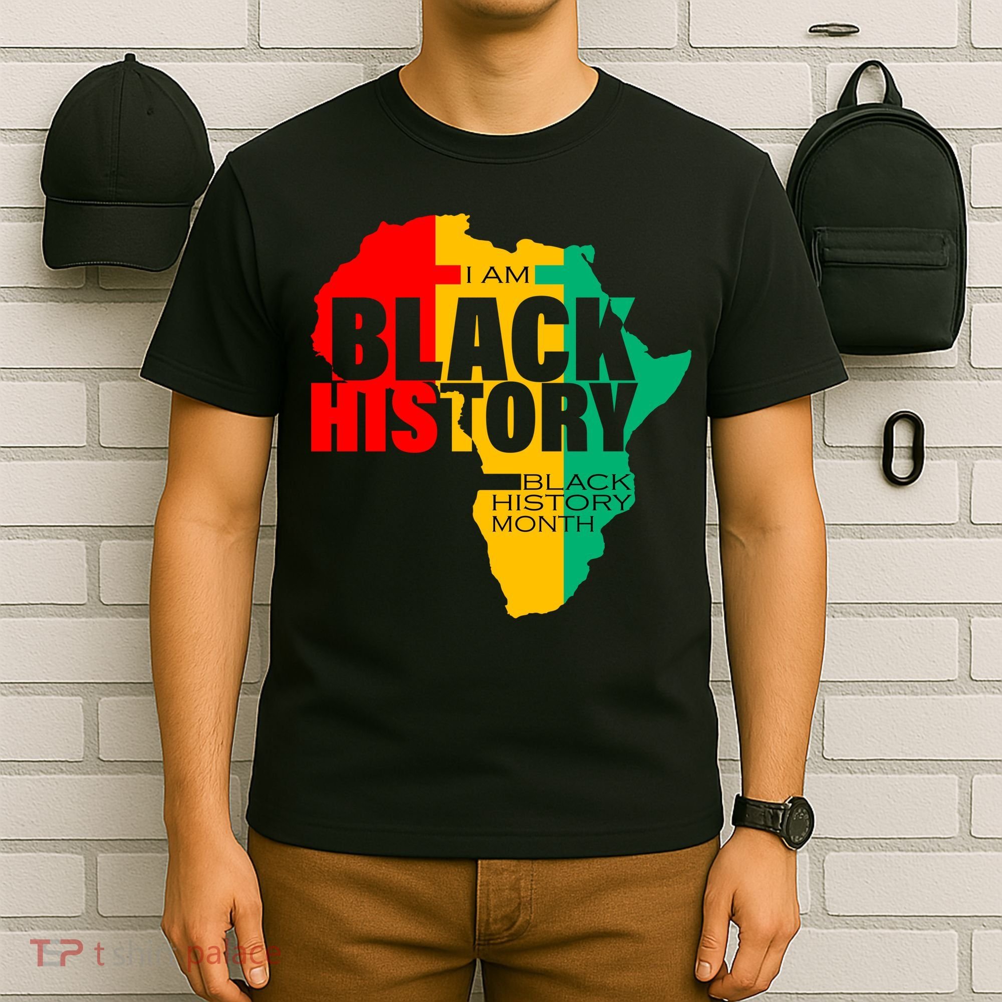 Black History Month Map Of Africa BHM T-Shirt