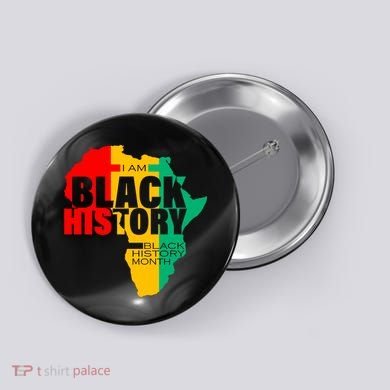 Black History Month Map Of Africa BHM Button