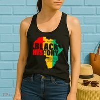 Black History Month Map Of Africa BHM Women's Tank Top thumb 2