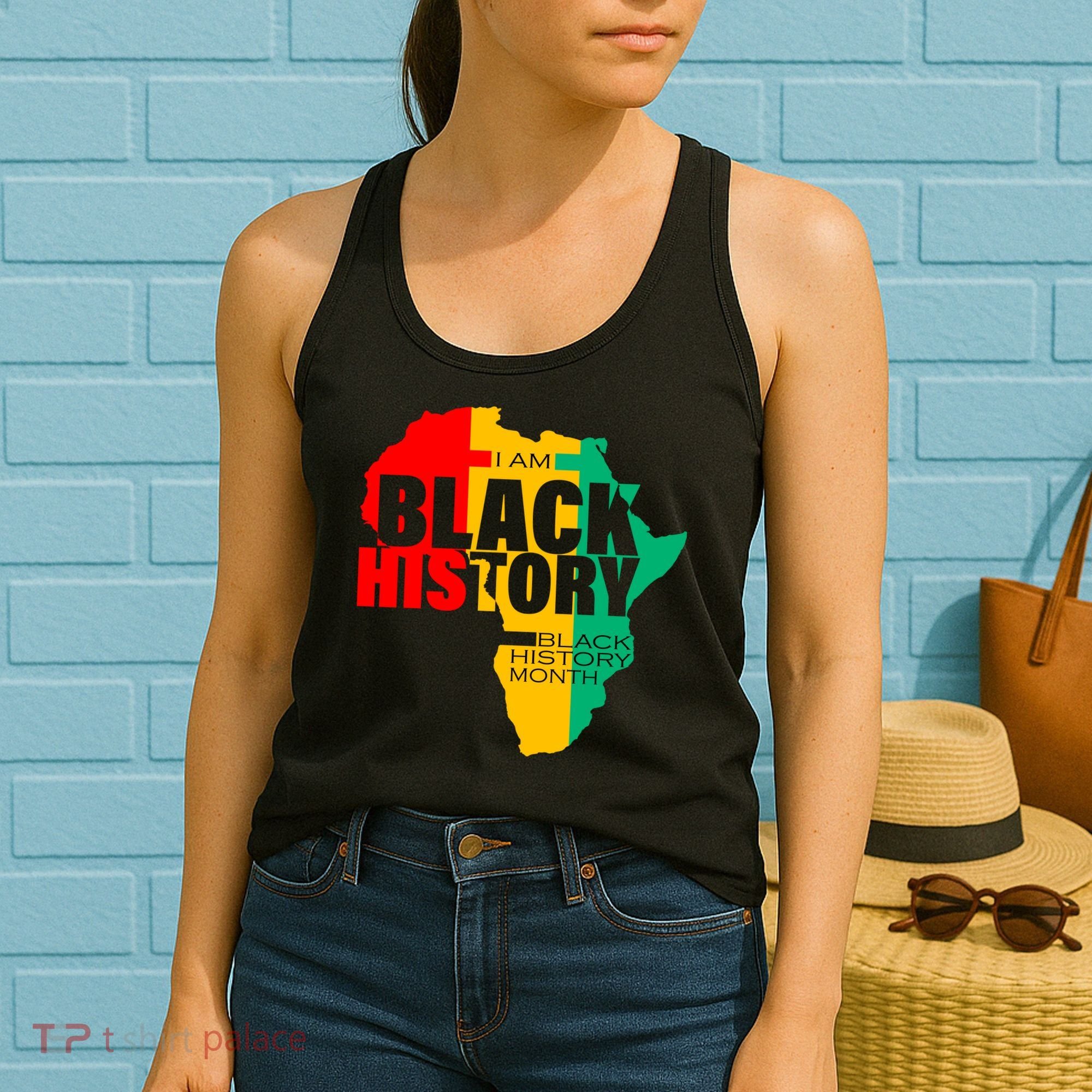 Black History Month Map Of Africa BHM Women's Tank Top