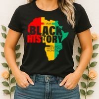 Black History Month Map Of Africa BHM Women's T-Shirt thumb 2