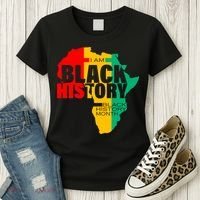 Black History Month Map Of Africa BHM Women's T-Shirt thumb 3
