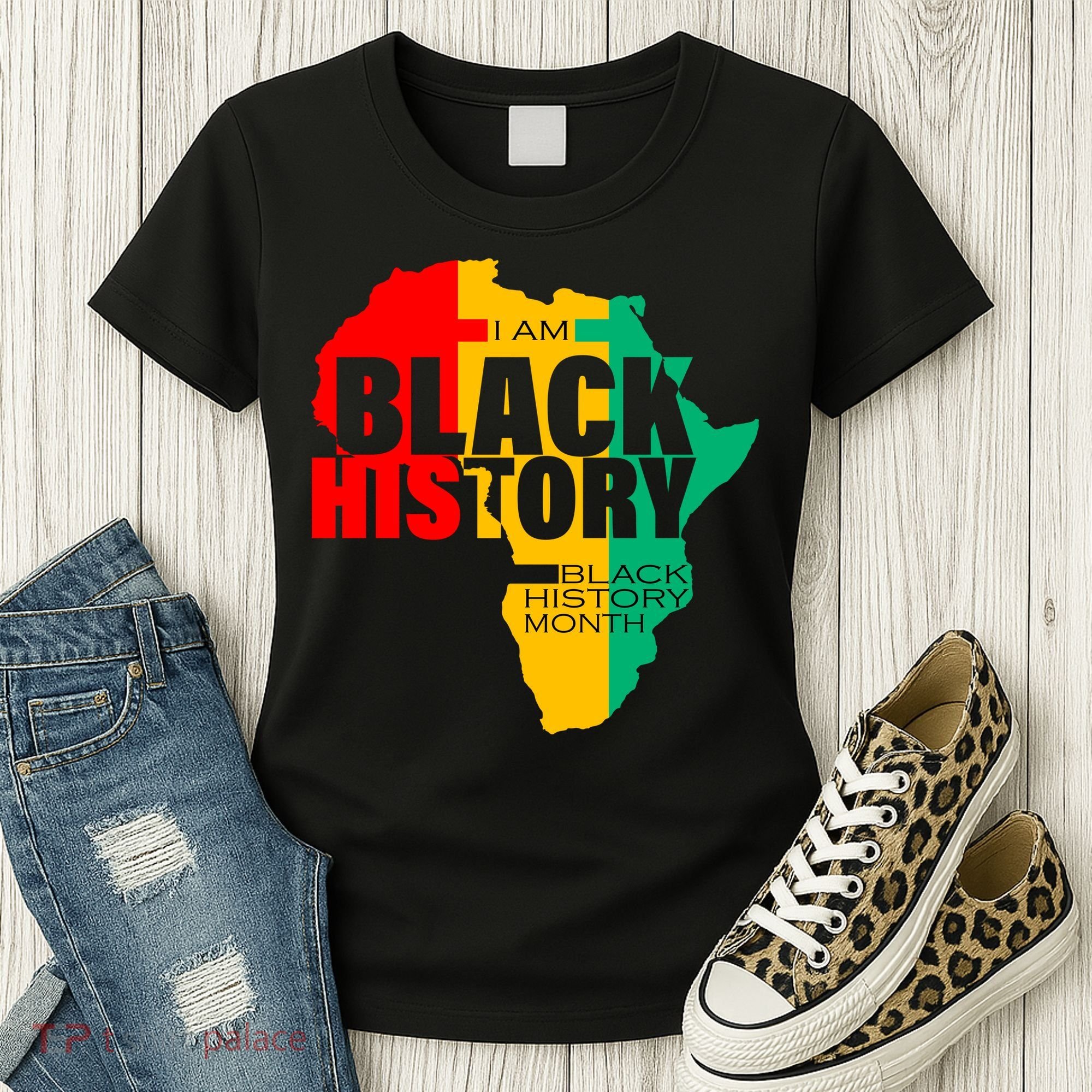 Black History Month Map Of Africa BHM Women's T-Shirt