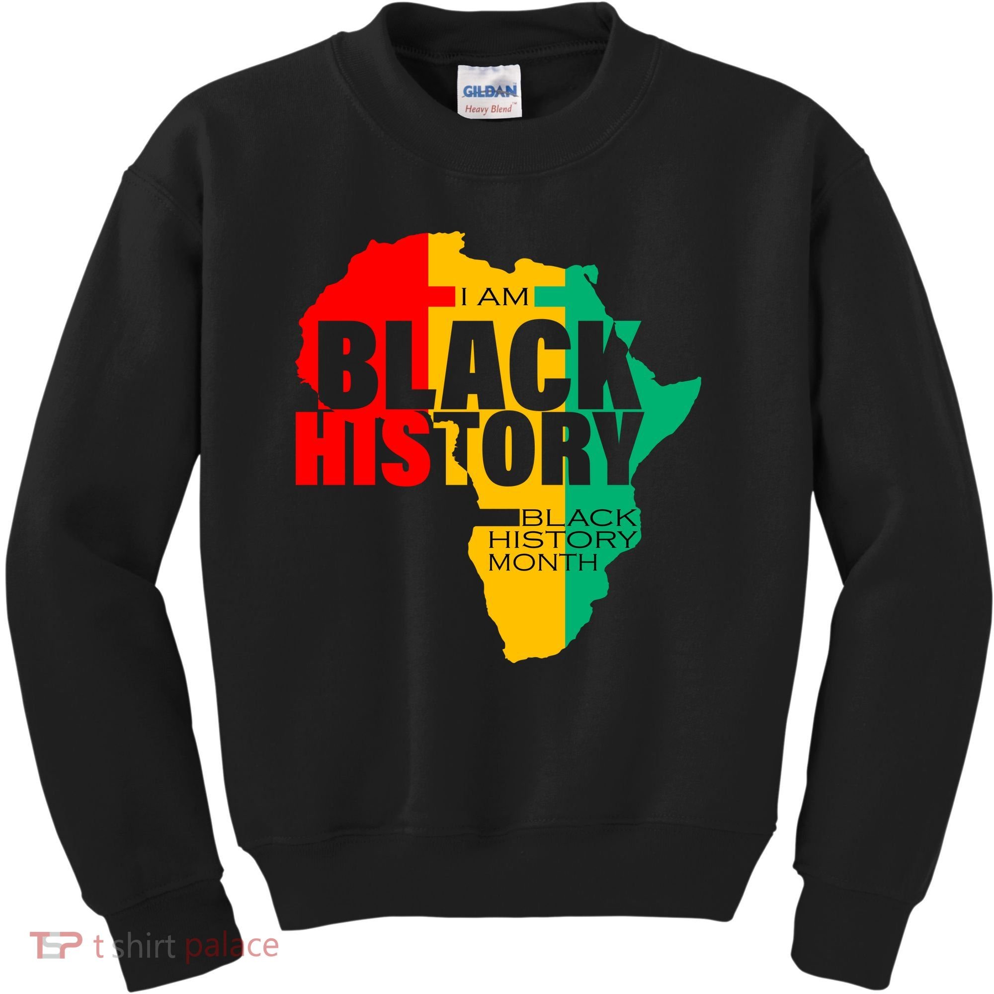 Black History Month Map Of Africa BHM Kids Sweatshirt