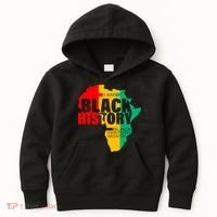 Black History Month Map Of Africa BHM Kids Hoodie thumb 0