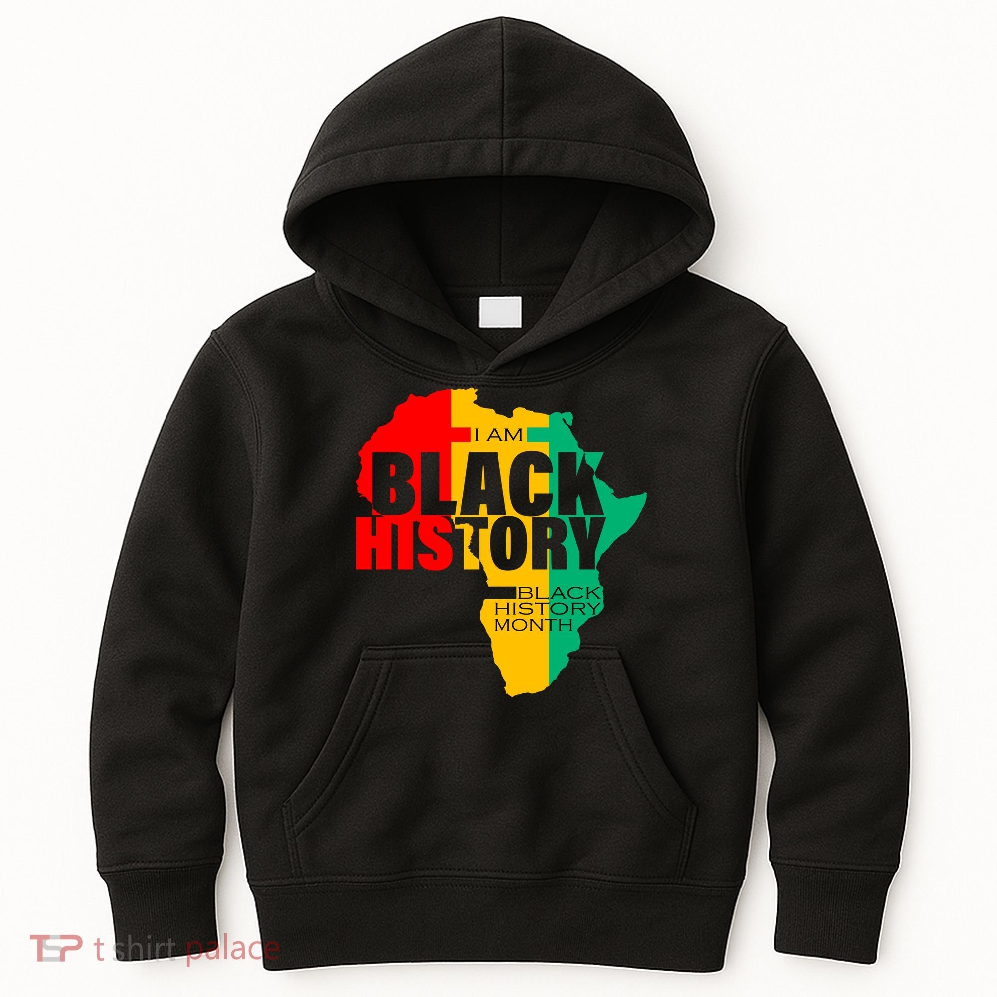 Black History Month Map Of Africa BHM Kids Hoodie