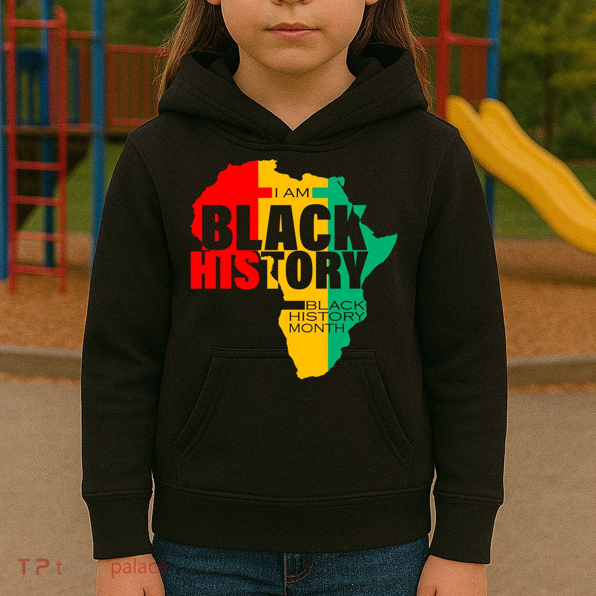 Black History Month Map Of Africa BHM Kids Hoodie