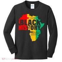 Black History Month Map Of Africa BHM Kids Long Sleeve Shirt thumb 0