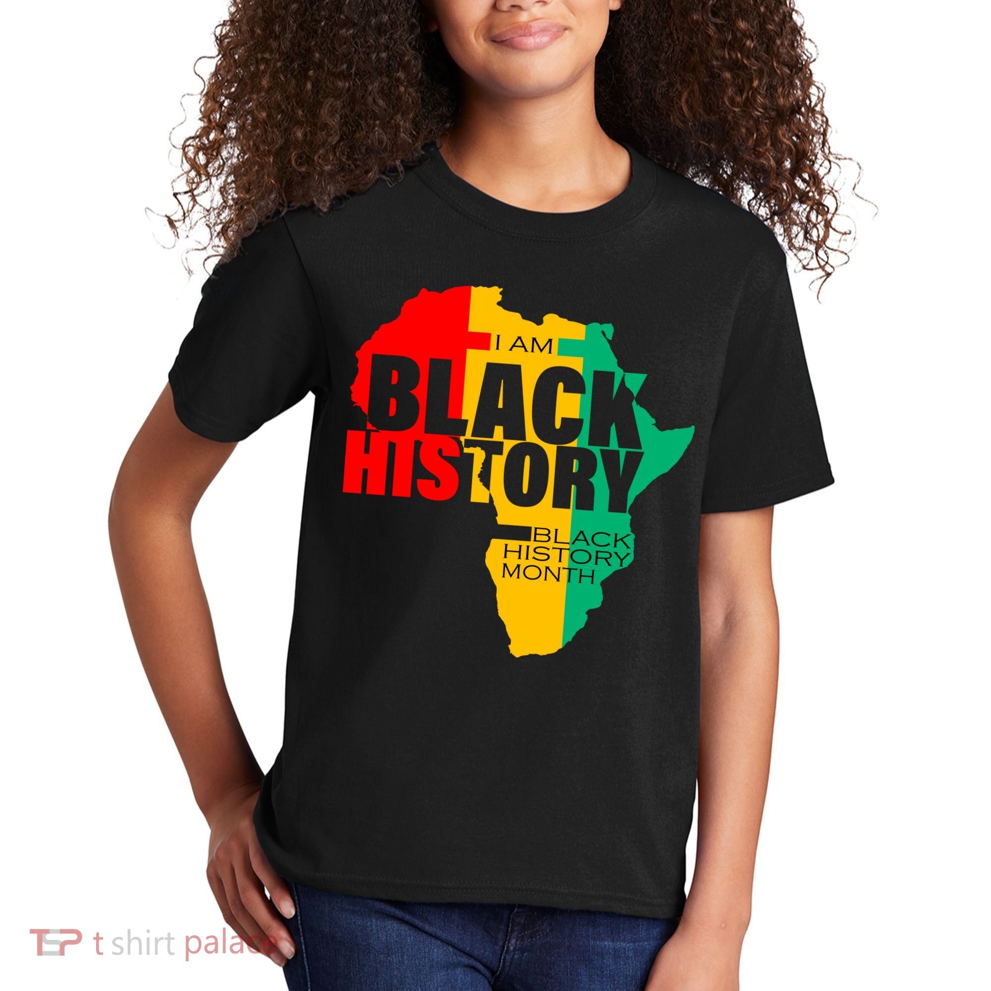 Black History Month Map Of Africa BHM Kids T-Shirt