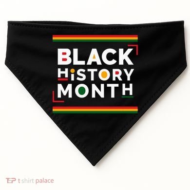 Black History Month Simple Logo USA-Made Doggie Bandana