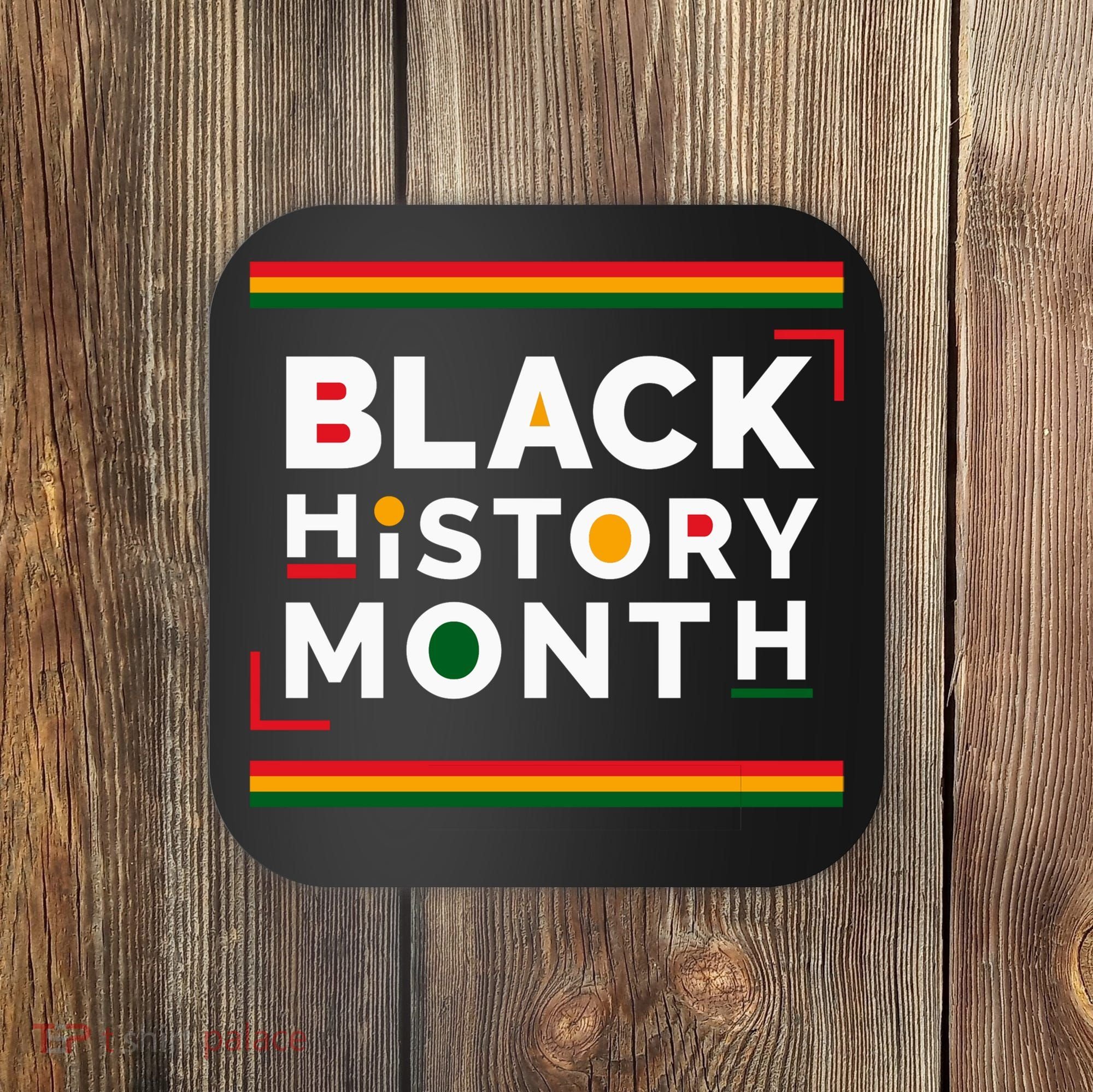 Black History Month Simple Logo Coaster