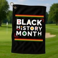 Black History Month Simple Logo Golf Towel thumb 1