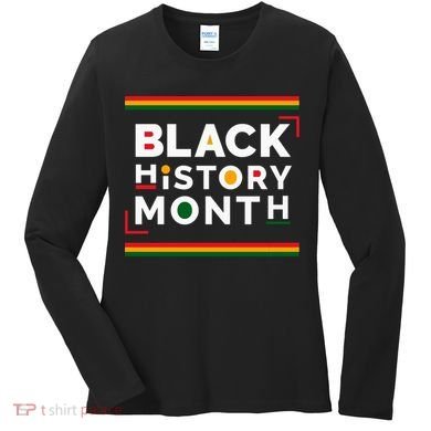 Black History Month Simple Logo Women's Long Sleeve Shirt