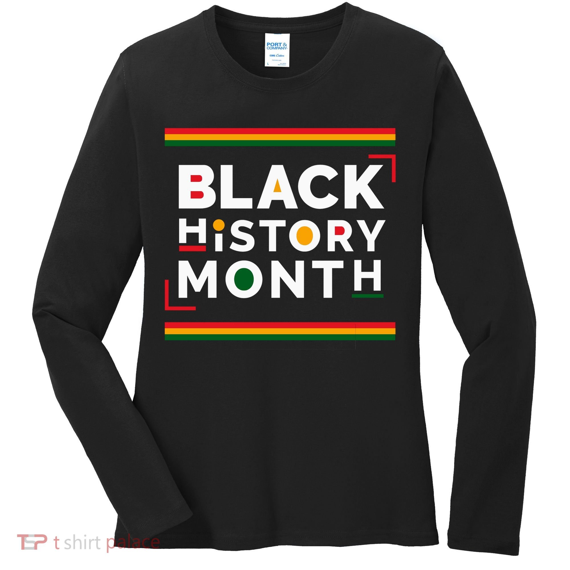 Black History Month Simple Logo Women's Long Sleeve Shirt