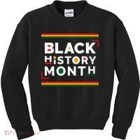 Black History Month Simple Logo Kids Sweatshirt thumb 0