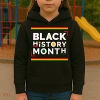 Black History Month Simple Logo Kids Hoodie thumb 3