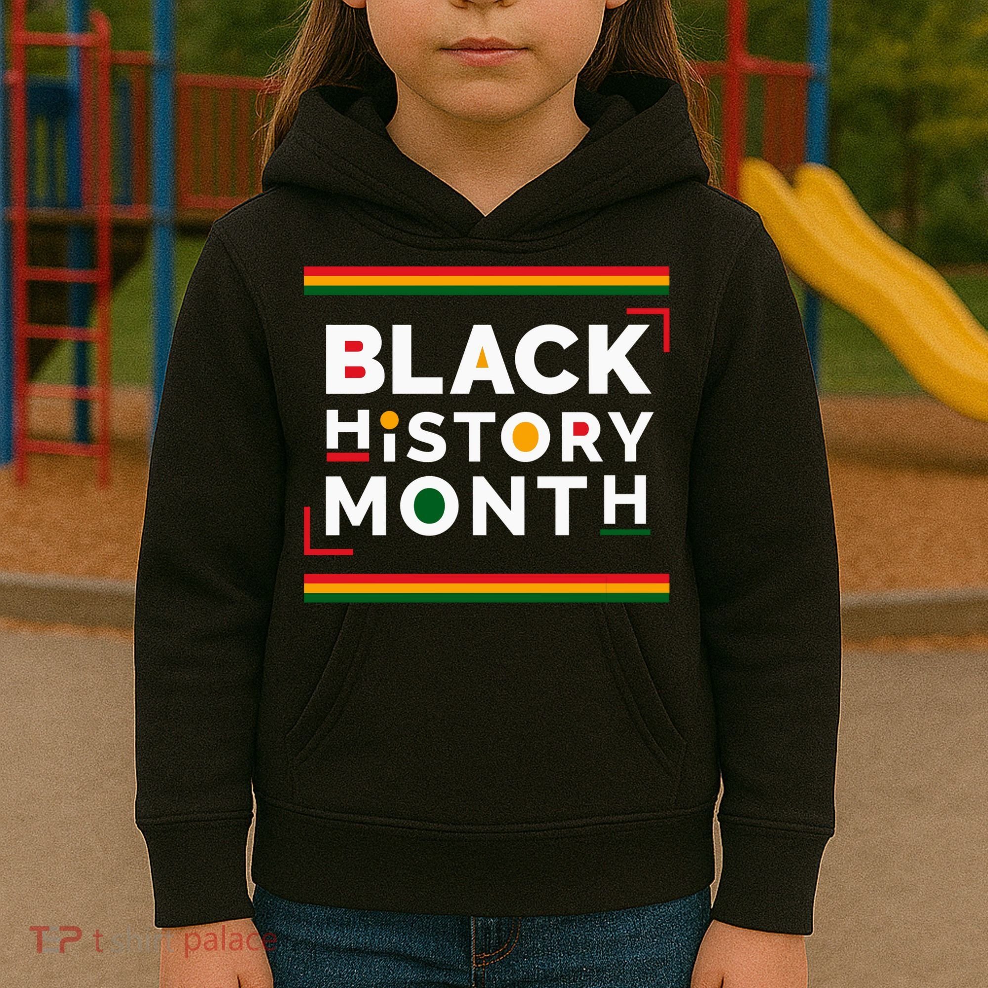 Black History Month Simple Logo Kids Hoodie
