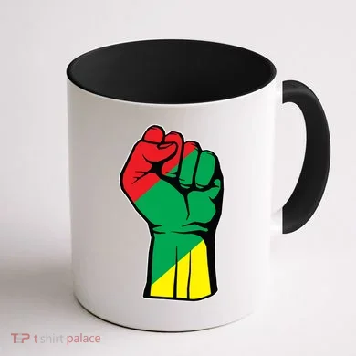 Black History Oppression Fist Coffee Mug back