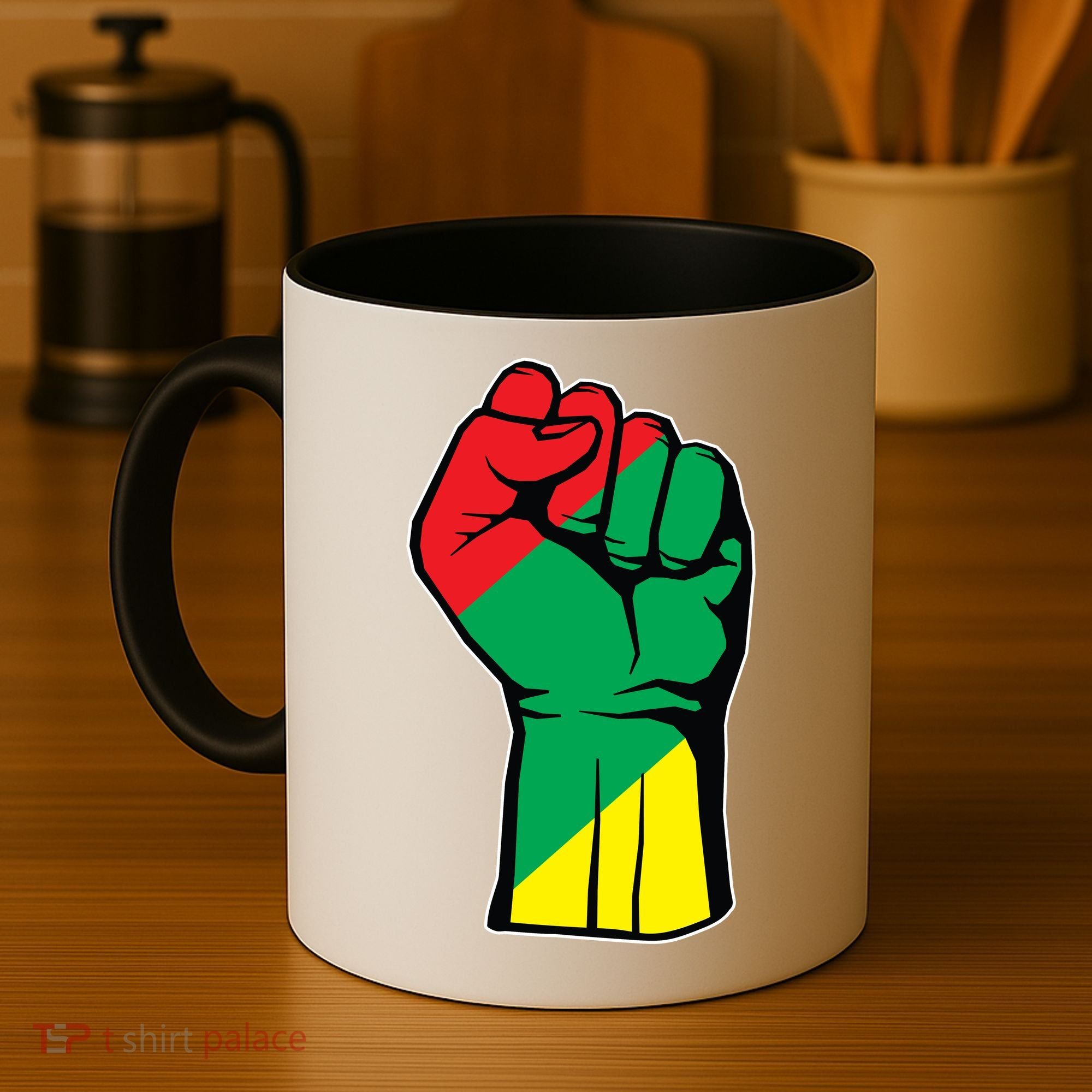 Black History Oppression Fist Coffee Mug
