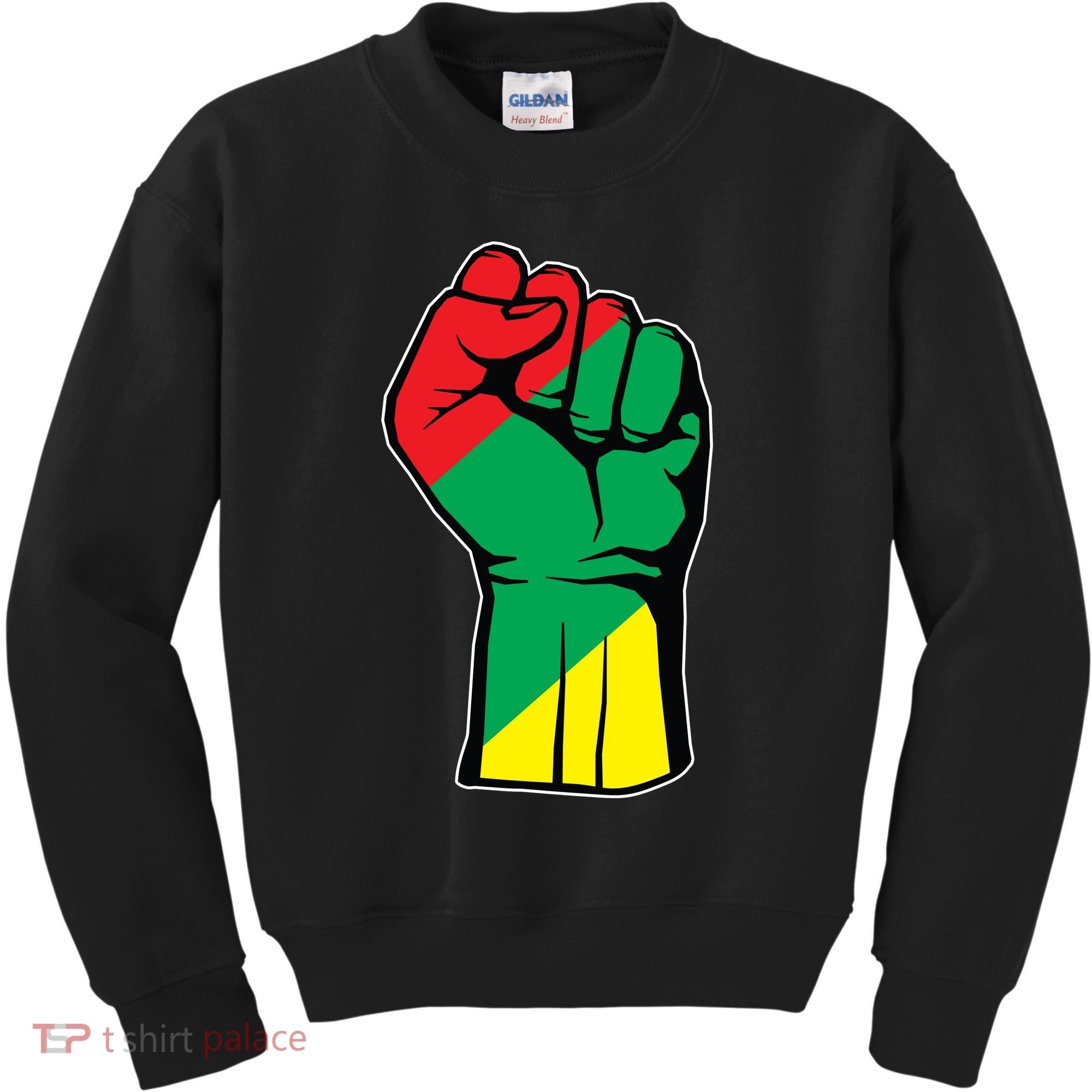 Black History Oppression Fist Kids Sweatshirt