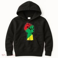 Black History Oppression Fist Kids Hoodie thumb 0