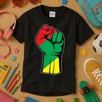 Black History Oppression Fist Kids T-Shirt thumb 3
