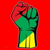 Black History Oppression Fist Santa Hat thumb 1