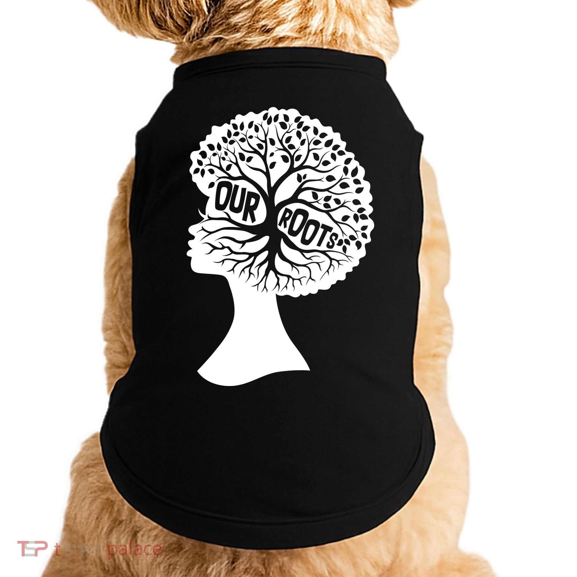 Black History Our Roots Woman Profile Doggie Tank