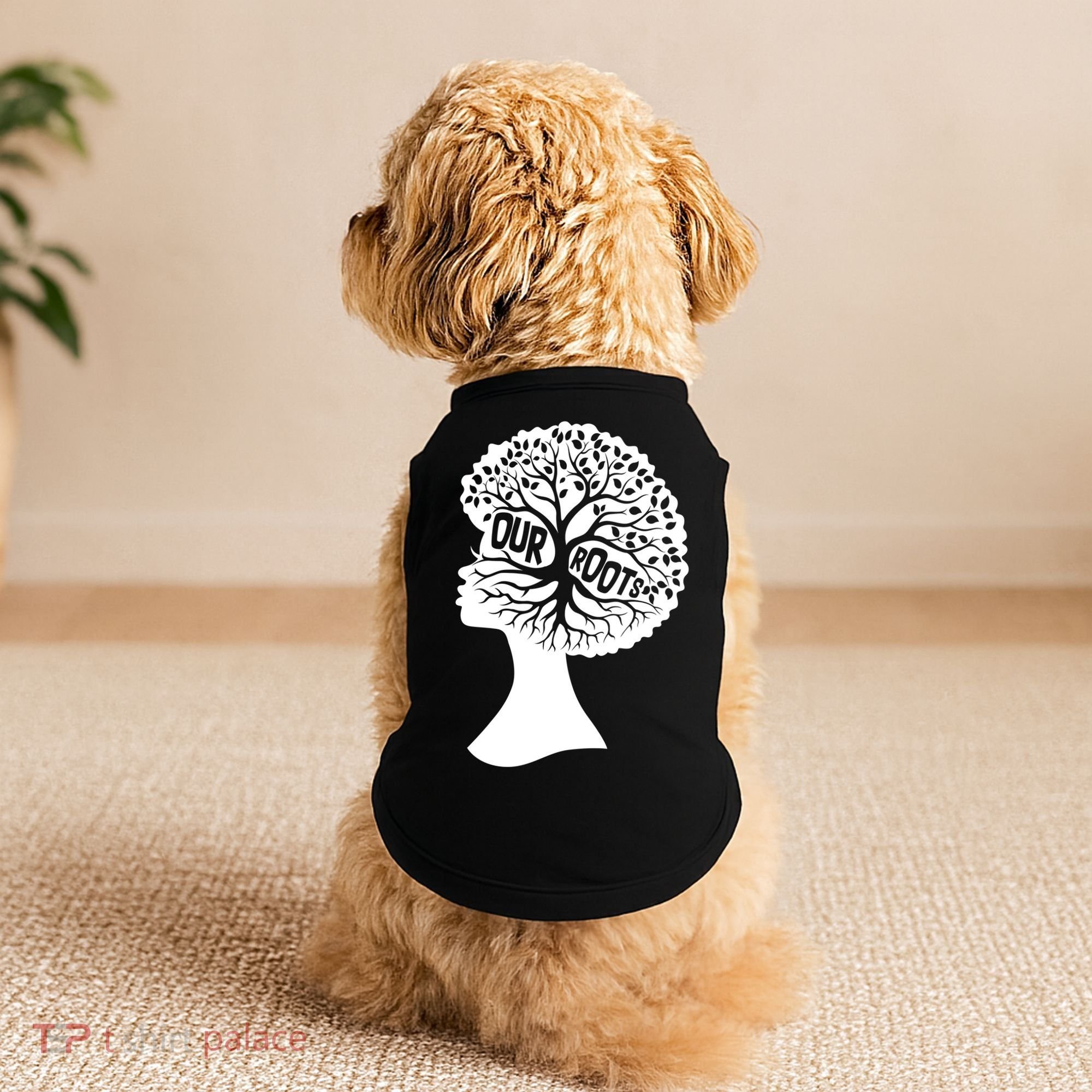 Black History Our Roots Woman Profile Doggie Tank