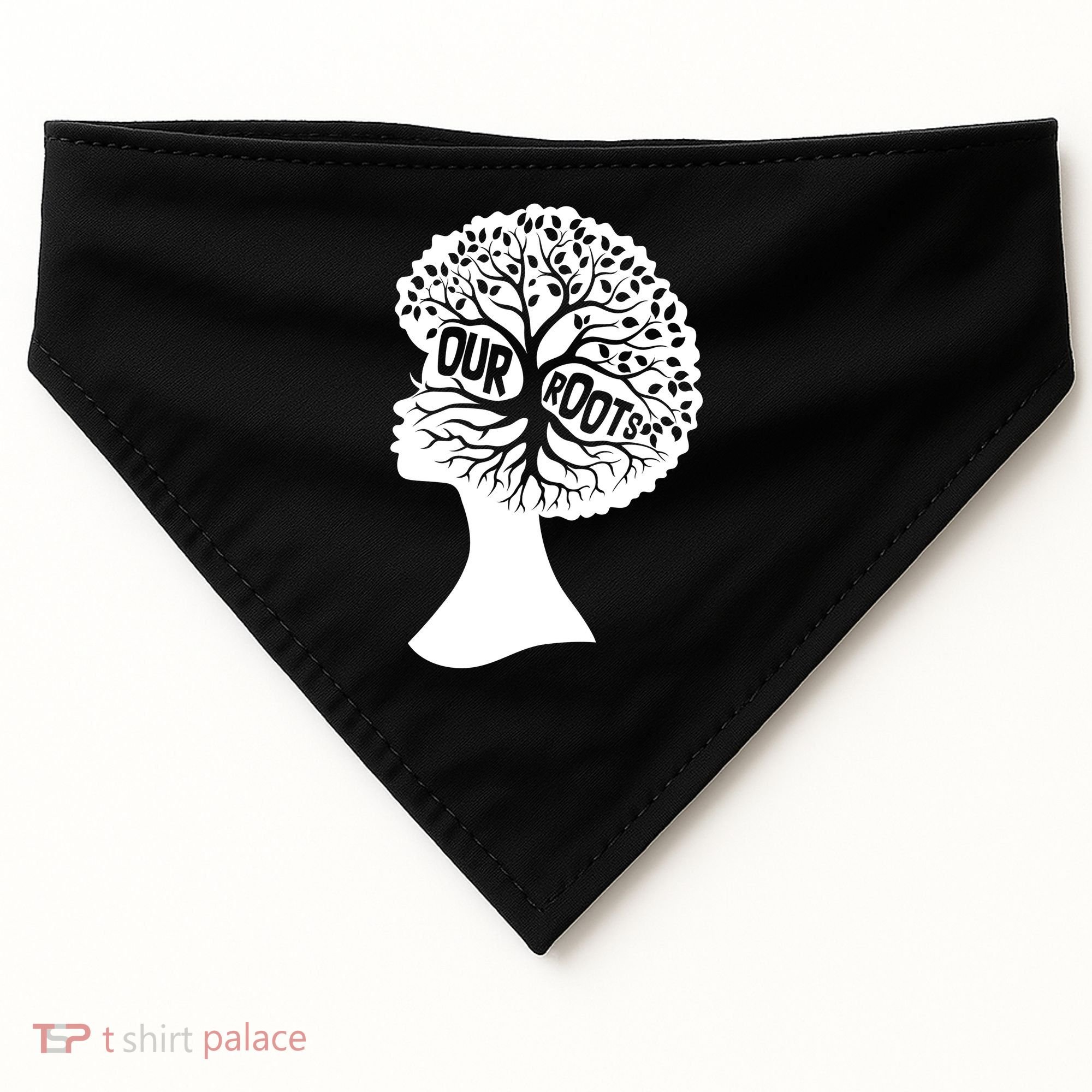 Black History Our Roots Woman Profile USA-Made Doggie Bandana