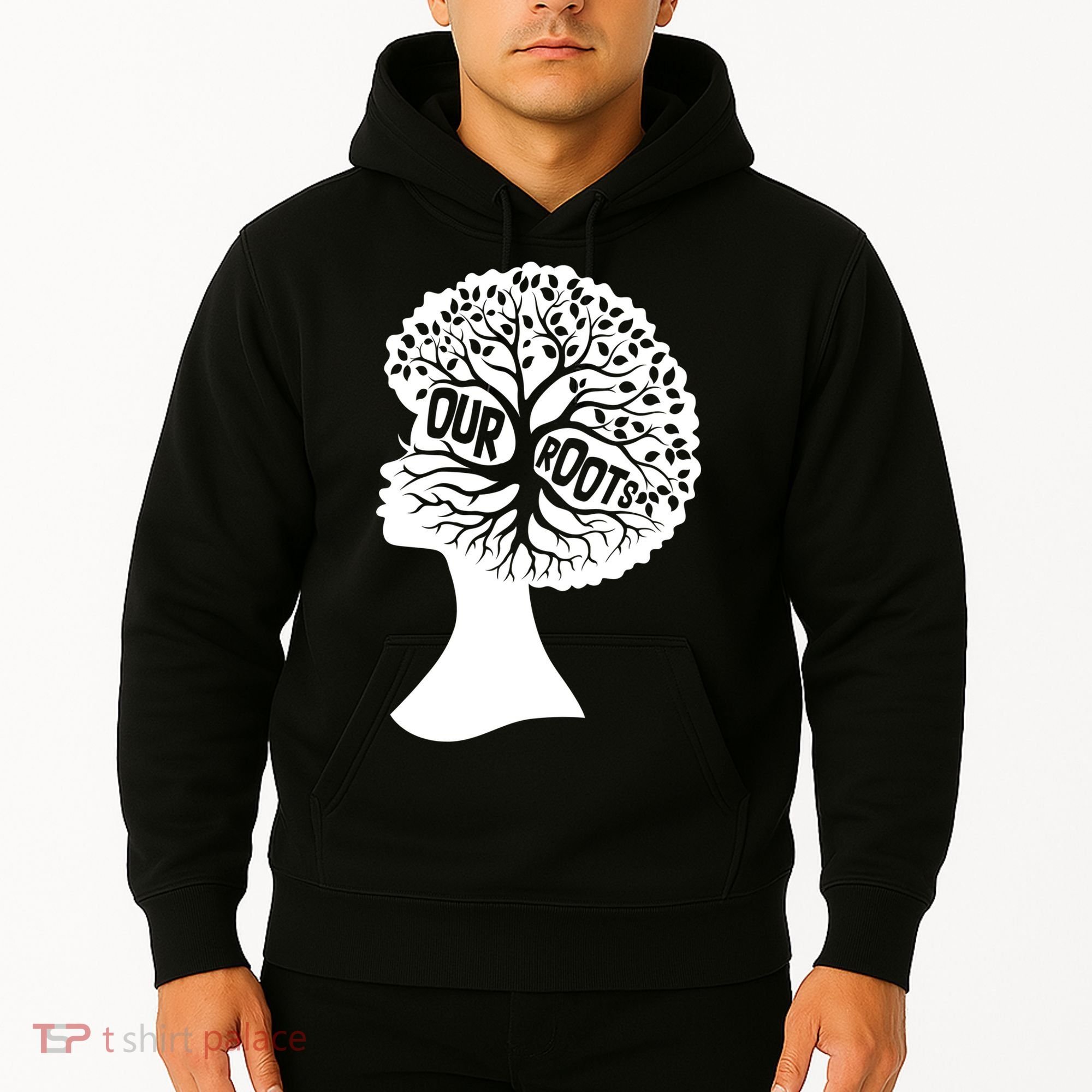 Black History Our Roots Woman Profile Hoodie