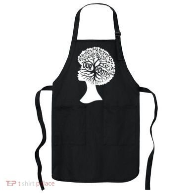 Black History Our Roots Woman Profile Apron