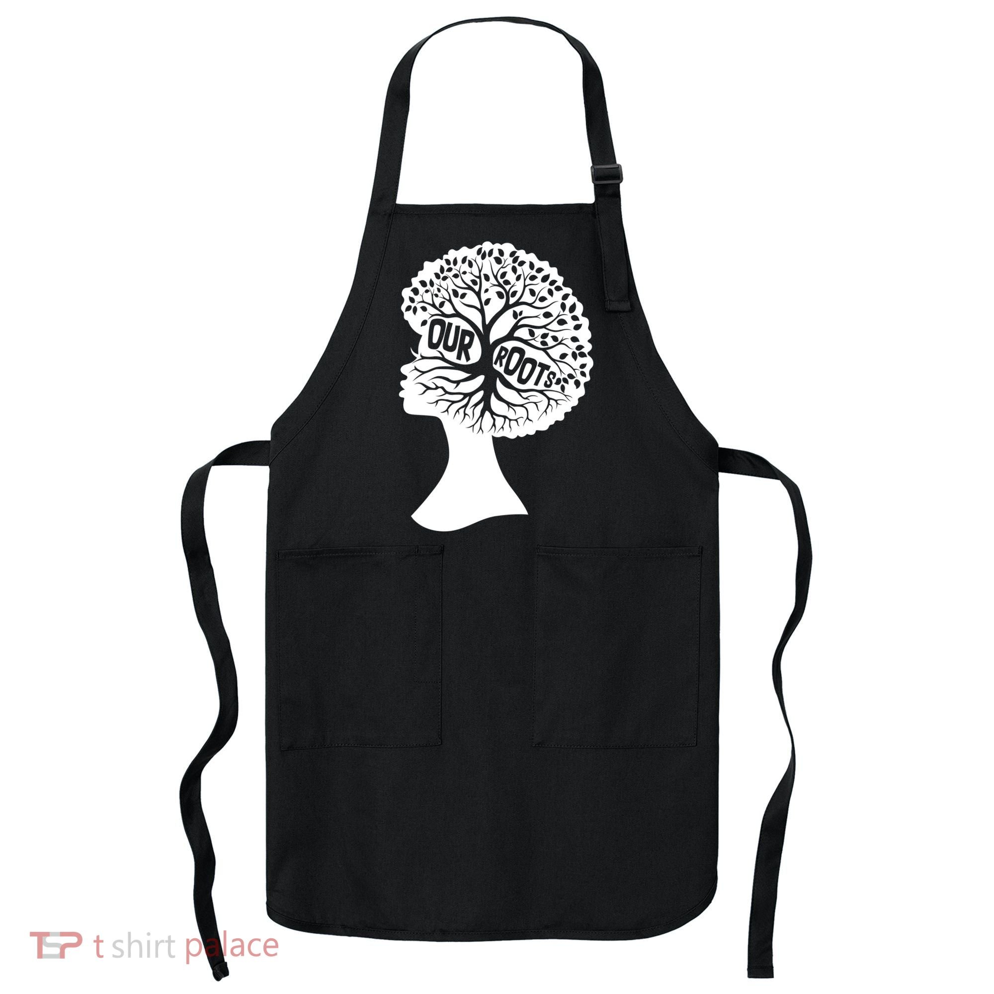 Black History Our Roots Woman Profile Apron