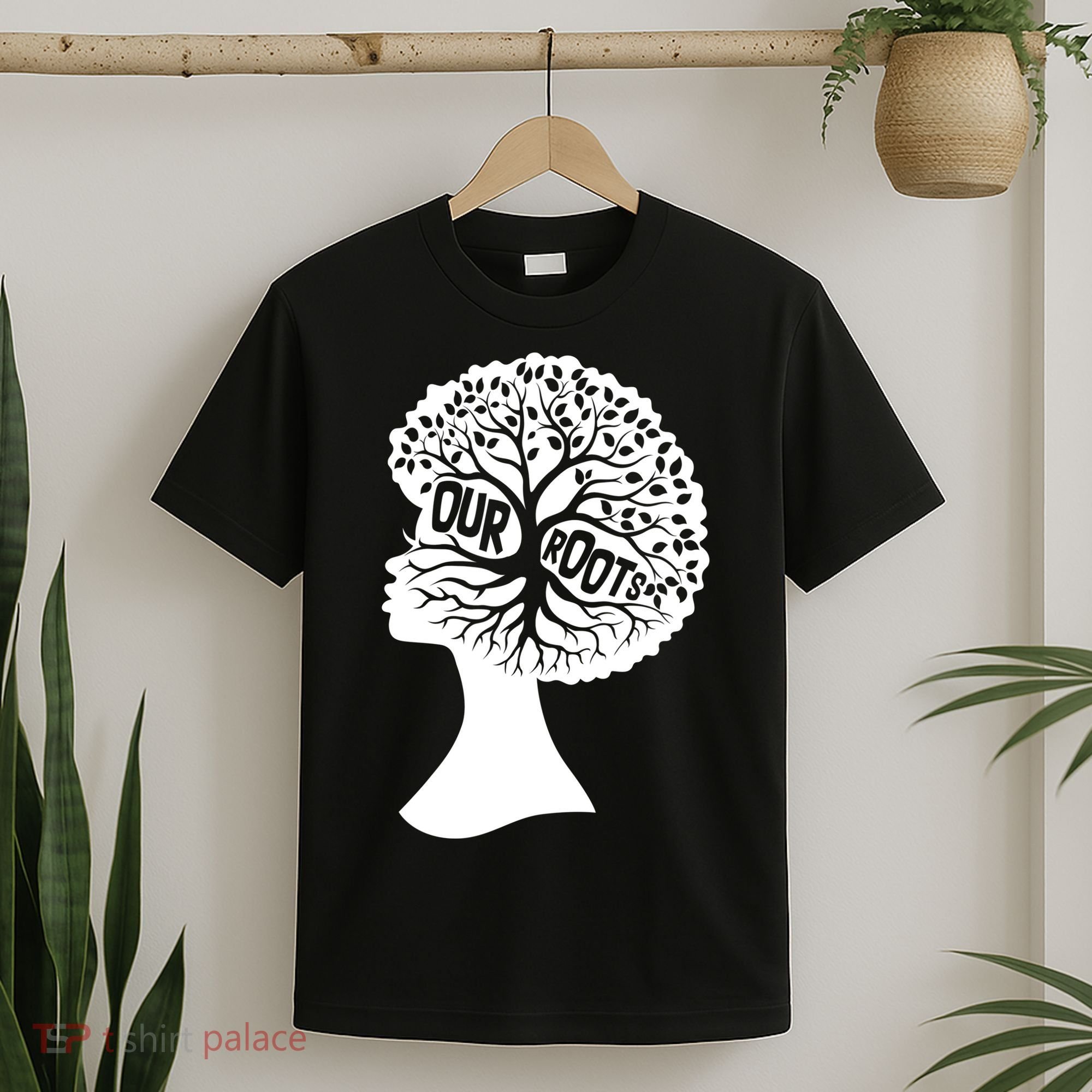 Black History Our Roots Woman Profile T-Shirt