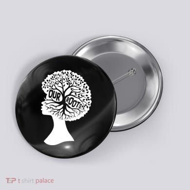 Black History Our Roots Woman Profile Button