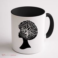 Black History Our Roots Woman Profile Coffee Mug thumb 1