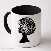Black History Our Roots Woman Profile Coffee Mug thumb 0