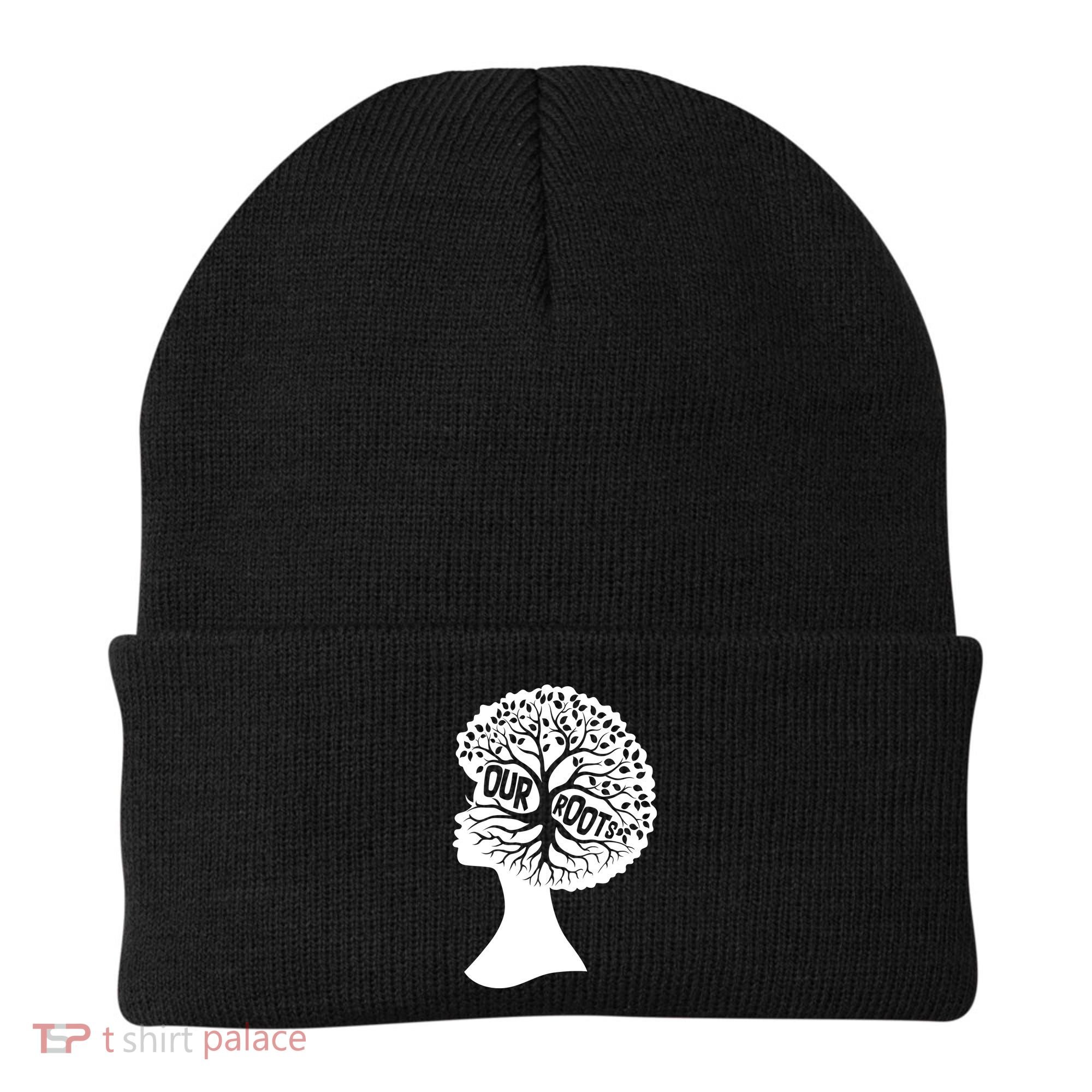 Black History Our Roots Woman Profile Beanie