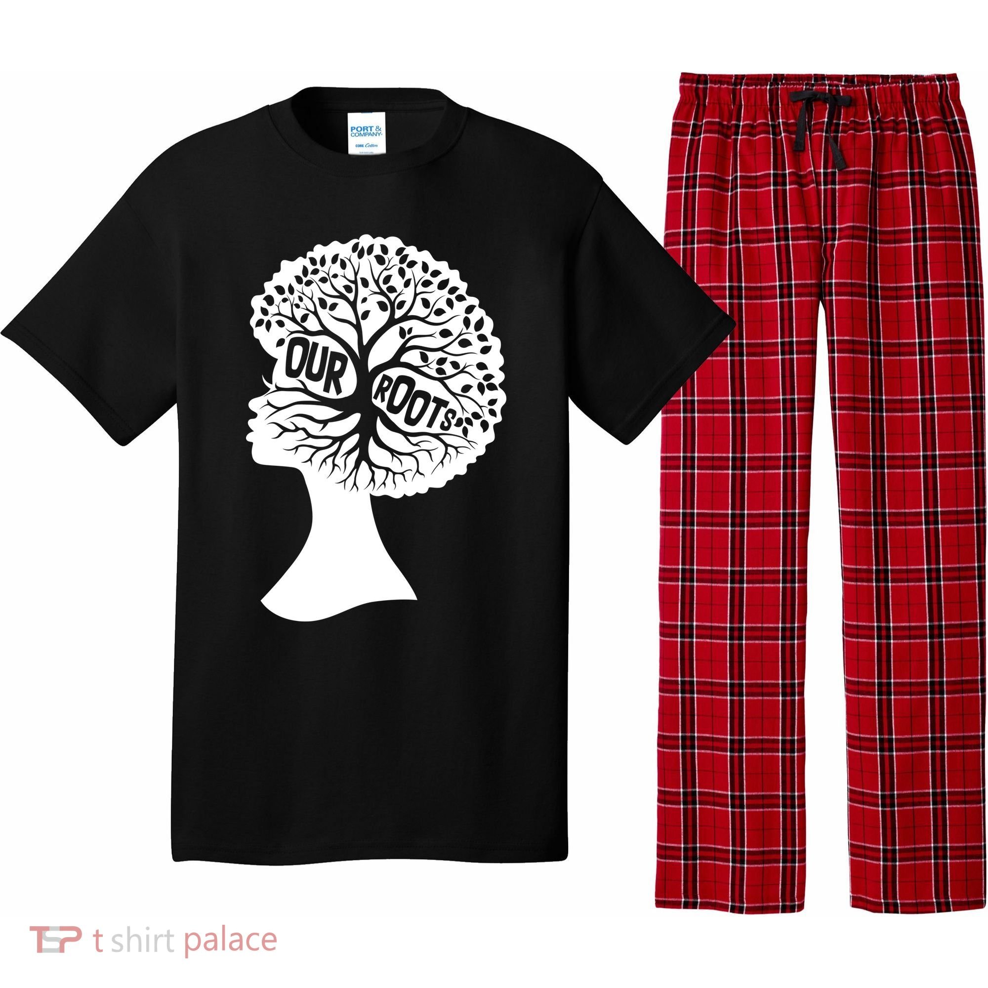 Black History Our Roots Woman Profile Pajama Set